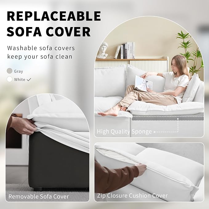 Waterproof Cloud Sectional Couches, Down Filled Sofa - Image 5