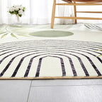 RoomTalks Mid Century Modern Washable Rug, Boho Cute Aesthetic 6x9 Area Rugs - Image 4
