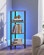 TUTOTAK Corner Shelf, 4-Tier Corner Bookshelf - Image 6