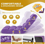 Folding Floor Gaming Chair, Adjustable 14-Position Backrest, 6-Inch Thick - Image 5