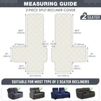 TAOCOCO 100% Waterproof Recliner Loveseat Covers 2 Seater, Split Loveseat Covers - Image 4
