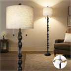 Scenekoy 65.5 Natural Real Wood Rustic Floor Lamp by SCENEKOY