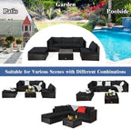 Tangkula 6 Piece Patio Furniture Set, Outdoor Deck Lawn Backyard Durable Steel - Image 6