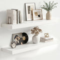 fuqing White Floating Shelves | 24 Inch Wood Floating Shelves by Fuqing
