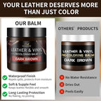 Leather Recoloring Balm with 100ml Mink Oil, Dark Brown Leather Repair Kit and - Image 5
