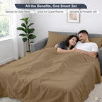 Cottington Lane Sleeper Sofa Sheets Queen Size, 4 Piece Premium Quality 100% - Image 6
