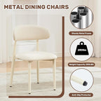 UVV Dining Chairs Set of 2, Metal Kitchen Chairs - Image 9