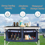 CampLand Outdoor Folding Table Aluminum Lightweight Height Adjustable - Image 3
