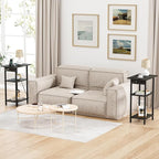 Asgolion Tall End Table with Charging Station, Skinny Nightstand with USB Ports - Image 4