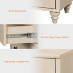 WAMPAT Buffet Cabinet with 4 Doors and 2 Drawers, Large Coffee Bar Table Wood - Image 5
