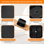 shouwuhho 4 Pack Furniture Risers Adjustable Bed Risers Heavy Duty Lifts Height - Image 5