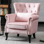 Mid Century Accent Chair for Living Room, Velvet Button Tufted Armchair - Image 2