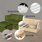 6 Seat U Shape Modular Sectional Couch Sofa - Image 4