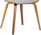 Armen Living Jaguar Mid-Century Dining Chair in Walnut Wood and Gray Fabric - Image 9