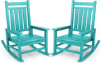 SERWALL Oversized Outdoor Rocking Chair Set of 2, HDPE Rocker by SERWALL