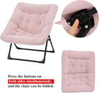 Comfy Saucer Chair for Adults, Soft Faux Fur Bedroom Chair, Accent Dorm Chairs - Image 7