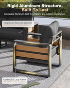Aoxun Aluminum Patio Furniture Set - Image 3