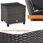 Tangkula 3 Pieces Patio Furniture Set, PE Rattan Wicker 3 Pcs Outdoor Sofa Set - Image 5