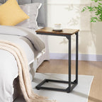 AMHANCIBLE C Shaped Side Table, End Tables Living Room Set of 2, Slide Under - Image 2