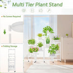 iDavosic.ly Plant Stand Indoor Outdoor, 10 Tier Corner Metal Flower Display - Image 4