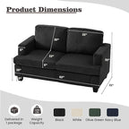 Apicizon 63" Loveseat Sofa Couch, Cloud Couch Lounge Sofa - Image 2