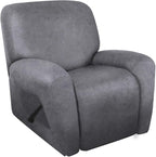 ANARACHON Leather Look Oversize Recliner Chair Covers, Thick 4 Pieces Recliner by ANARACHON