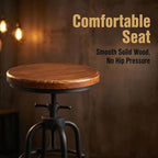 Industrial Vintage Counter Stool, Kitchen Counter Height Adjustable Swivel Chair - Image 5