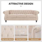 QHITTY 3 Piece Living Room Set, Sectional Chesterfield Sofa Chair Contemporary - Image 5