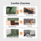 DOPEDIO Modern Loveseat Sofa for Living Room, Chenille Recliner, Removable Cover - Image 4