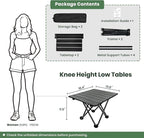 2 Pack Portable Camping Table Foldable, Ultralight Small Folding Beach Table - Image 2
