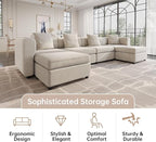 Guyii Velvet Sectional Sofa, Oversized 9-Seater U-Shaped Convertible Couch - Image 7