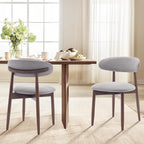 COLAMY Wooden Dining Chairs Set of 2, Modern Fabric Upholstered Dining Room - Image 9