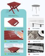 SERWALL Folding Outdoor Side Table Set of 2, Portable Adirondack Side Table - Image 6