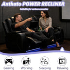 Power Recliner Sofa Set, Living Room Furniture Sets, Leather Reclining Sofa Set - Image 3