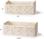 Mkono Macrame Storage Baskets Boho Decor Box Handmade Woven Decorative - Image 6