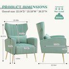 Modern Accent Chair Upholstered Living Room Chair, High Back Arm Chair - Image 2