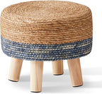 Cpintltr Foot Stool Natural Seagrass Hand Weave Poufs Round Ottoman by CpintltrFruniture