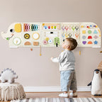 Elephant Activity Wall Busy Board Panels, Wooden Montessori Learning Activity - Image 9