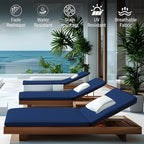 Outdoor Chaise Lounge Cushions for Patio, Waterproof Replacement Seat Cushions - Image 2