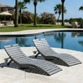 Folding HDPE Pool Lounge Chairs Set of 2, Pre-Assembled Outdoor Chaise Lounge by YourPerfectOutdoorEscape