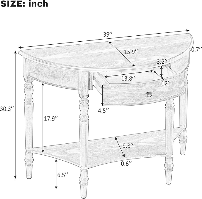 LUMISOL Rustic Console Table - Image 2