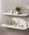 Afuly White Floating Shelves, 24 inch Long Shelves by Afuly
