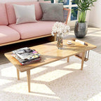 WoodShine Mid Century Modern Mini-Swing Wooden Coffee/Tea Table, Japanese - Image 5