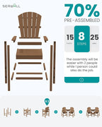 SERWALL Tall Adirondack Chairs Set of 2 - Image 7