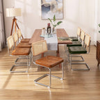 Zesthouse Natural Rattan Dining Chairs Set of 4, Modern Dining Room Chairs - Image 5