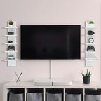 Homaterial 5 Tier Wall Shelf Unit, Small White Vertical Floating Shelf-Narrow - Image 5