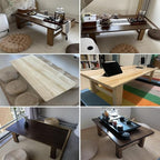 Japanese Style Vintage Tea Table Low Table Rectangular Tatami Table Sitting On - Image 6