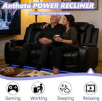 Power Recliner Sofa Set, Living Room Furniture Sets, Luxury 3 Piece Living Room - Image 3
