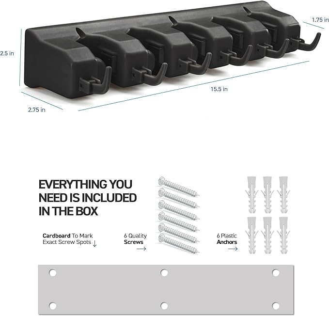 Mop and Broom Holder Wall Mount - Image 2