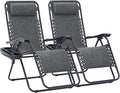 JEAREY Oversized Zero Gravity Lounge Chairs Set of 2, Adjustable Steel Mesh by JEAREYOutdoorsCollection